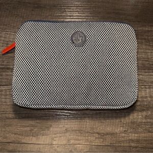 Air France‎ Blue White Fabric Cosmetic Toiletry Empty Travel Bag